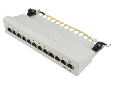 Patch panel RJ45 Cat 6, 12 porturi foto