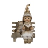 Cumpara ieftin Figurina Fetita si Pisicuta polirasina multicolora 6x5x9 cm