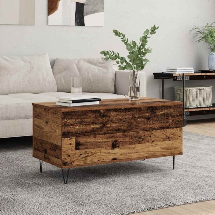vidaXL Masă de cafea Lemn vechi 90 x 44.5 x 45 cm Lemn compozit
