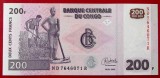 Congo 200 Francs 2022 UNC necirculata **