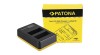 Incarcator USB Dual LCD Patona pt. Fujifilm NP-W126 X-T3, X-T20, X-T100, X-H1, X-Pro 2, X-E3, X-A5, X100F + Cablu Micro USB