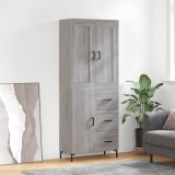vidaXL Dulap &icirc;nalt, gri sonoma, 69,5x34x180 cm, lemn compozit