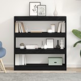 VidaXL Bibliotecă/paravan de cameră, stejar negru, 100x30x103 cm, lemn