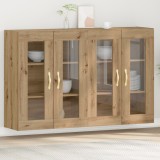 vidaXL Cabinete montate pe perete 2 buc Artisan Oak 69,5x34x90 cm Lemn prelucrat