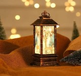 Мини LED фенер, коледна украса, топла светлина, 13 см, Oem