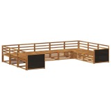 vidaXL Set de canapele de exterior 9 pcs natural Lemn Solid de Acacia 3383822