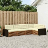 vidaXL Set de canapele de exterior 5 pcs Natural și Crem 3383363