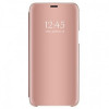 Husa pentru Huawei Nova 5T , Clear View Flip Mirror Stand, Roz/Pink