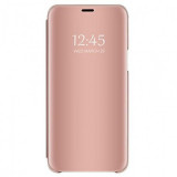 Husa Samsung, Galaxy A10, A105F, Clear View Flip Mirror Stand, Roz/Pink