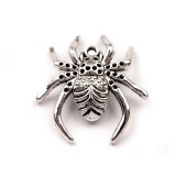 Pandantiv decorativ metalic 25 x 28 mm Paianjen platinum, Crisalida
