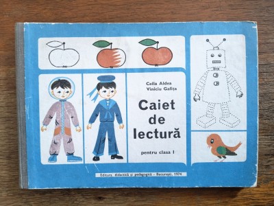 Caiet pentru lectura pentru clasa I, 1974 / R7P1F foto
