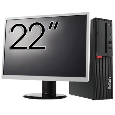 Pachet Second Hand Calculator Lenovo M710 SFF, Intel Core i3-6100 3.70GHz, 8GB DDR4, 256GB SSD + Monitor 22 Inch foto