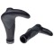 Set 2 mansoane biciclete ergonomice cu coarne, LockOn, culoare gri/negru Cod:AWR2237
