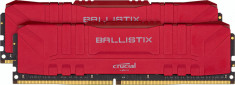 Memorie Crucial Ballistix 32GB (2x16GB) DDR4 3200MHz CL16 Red Dual Channel Kit foto