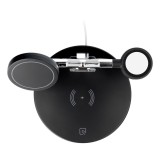 Cumpara ieftin Incarcator Wireless Qi 3-in-1, 25W, Suport MagSafe, X970, Negru