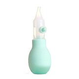 Set Aspirator Nazal pentru Copii, Cyrax, Manual, Anti-Reflux, cu Pompita, Usor de Curatat, Varf din Silicon, 11.2x4cm, Verde