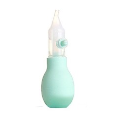 Set Aspirator Nazal pentru Copii, Cyrax, Manual, Anti-Reflux, cu Pompita, Usor de Curatat, Varf din Silicon, 11.2x4cm, Verde