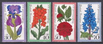 Germania Berlin 1976 - Flori - Timbre caritabile, MNH foto