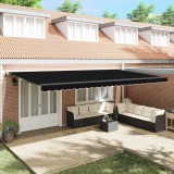 vidaXL Cortina Retractabilă Negru 600 &times;300 cm țesătură 3331635