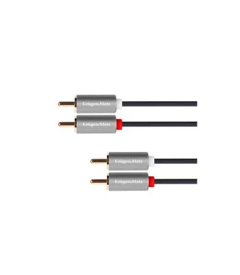 Cablu 2x RCA - 2x RCA 10m BASIC Kruger&amp;amp;Matz KM1210 foto