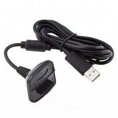 Cablu conexiune/alimentare controller wireless xbox 360, negru foto