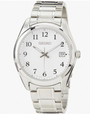 Ceas barbatesc Seiko Dress SUR459P1 cu quartz, alb - RESIGILAT foto