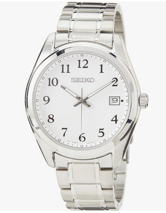 Ceas barbatesc Seiko Dress SUR459P1 cu quartz, alb - RESIGILAT