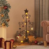 Cumpara ieftin Brad de Crăciun din metal pentru decor, negru, 90 cm