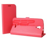 Husa Alcatel PIXI 3 (4) 4013X Flip Cover Stand Magnetica, Piele Eco, Premium, Protectie Completa, Interior Silicon, ROSU