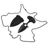 Cumpara ieftin Cutit tactic de vanatoare DEPOX&reg;, Special Force, 8 cm, negru, teaca cu lant inclusa