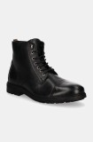 Pepe Jeans ghete de piele PMS50245 barbati, culoarea negru, FRED LAND