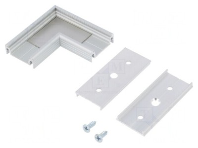 Conector 90&amp;deg; Argintiu Aluminiu Anodat SURFACE14 foto