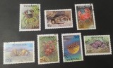Seria Completă Tanzania 1994 - Fauna Marină, Crabi, Rac de R&acirc;u, Rac de Cocotier, 7v, Ștampilată -A333