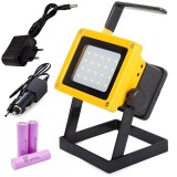 Cumpara ieftin Proiector LED portabil reincarcabil cu 20 LED SMD, 2400 lumeni, 25W, IP65, 3 moduri iluminare, cu baterii incluse