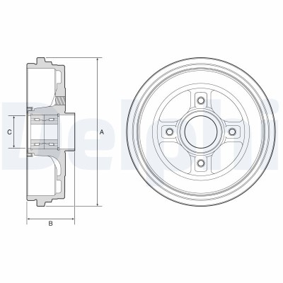 DELPHI BFR626 Tambur frana foto