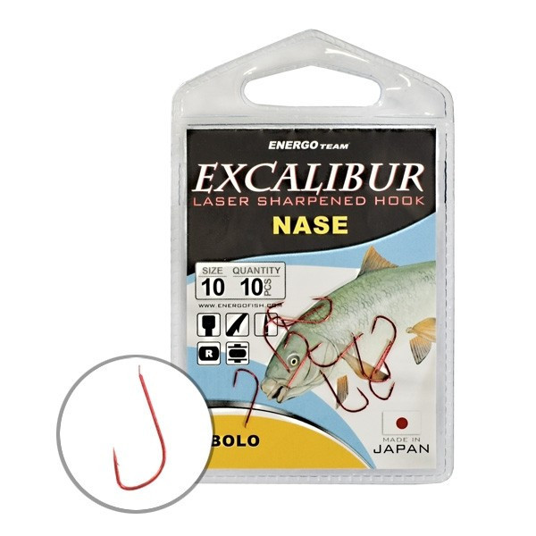 Carlige Excalibur Nase Bolo Red Nr.14 - Energofish