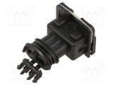 Conector automotive TE Connectivity mufă mamă JPT, cablu PIN 3, negru