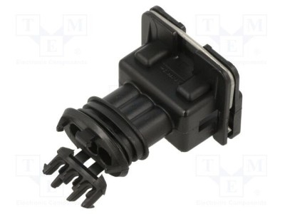 Conector automotive TE Connectivity mufă mamă JPT, cablu PIN 3, negru foto