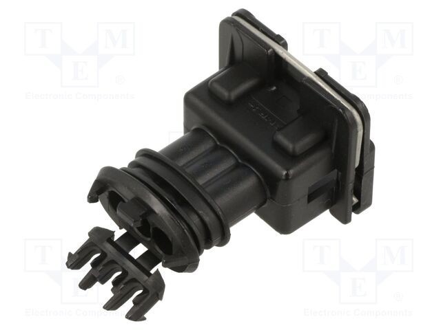 Conector automotive TE Connectivity mufă mamă JPT, cablu PIN 3, negru