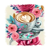 Cumpara ieftin Sticker decorativ, Cafea, Gri, 55 cm, 9253ST, Oem