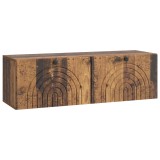 vidaXL Oglindă TV montată pe perete Lemn vechi 98 x 31 x 30 cm 898223