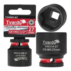 Cheie tubulara de impact in 6 puncte, 1 / 2&quot;, 27 mm, Tvardy T00210-27