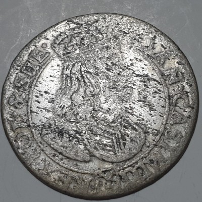 Polonia - Lituania 6 groschen 1668/ Cracovia argint R-1 Jan ll Casimir Vasa foto