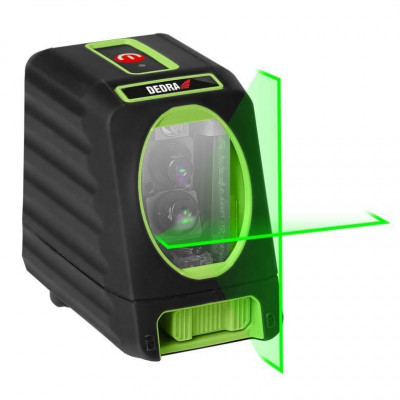Nivela laser, linie incrucisata, verde,&amp;nbsp;suport magnetic, 30 m, Dedra foto