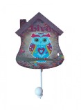 Cumpara ieftin Cuier Casuta MDF, 22cm, 1 Agatatoare, Multicolor, Stil Modern, Hol, Montare Usa