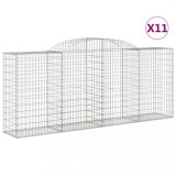 Cumpara ieftin Cosuri gabion arcuite 11 buc. 200x50x120/140 cm fier galvanizat