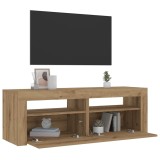 Cumpara ieftin Noptiere cu lumini LED, 2 buc.,Stejar artizanal, 60x35x40 cm