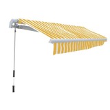 Cumpara ieftin Copertina pliabila, actionare manuala, 300 cm, galben/alb
