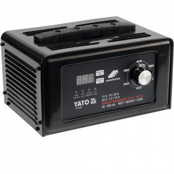 Redresor baterie auto digital cu functie boost 12V / 24V 30A, Yato YT-83052 foto