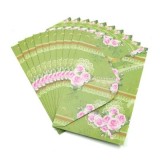 Plic color CNX, diverse culori, 110x160mm, model cu trandafir roz, set 10 buc